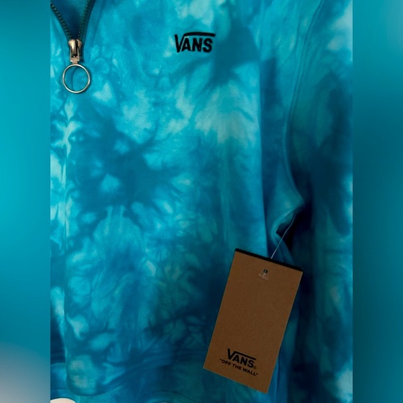 Vans | Cropped Quarter Zip Sweatshirt | Enamel Blue - Picture 7 of 9